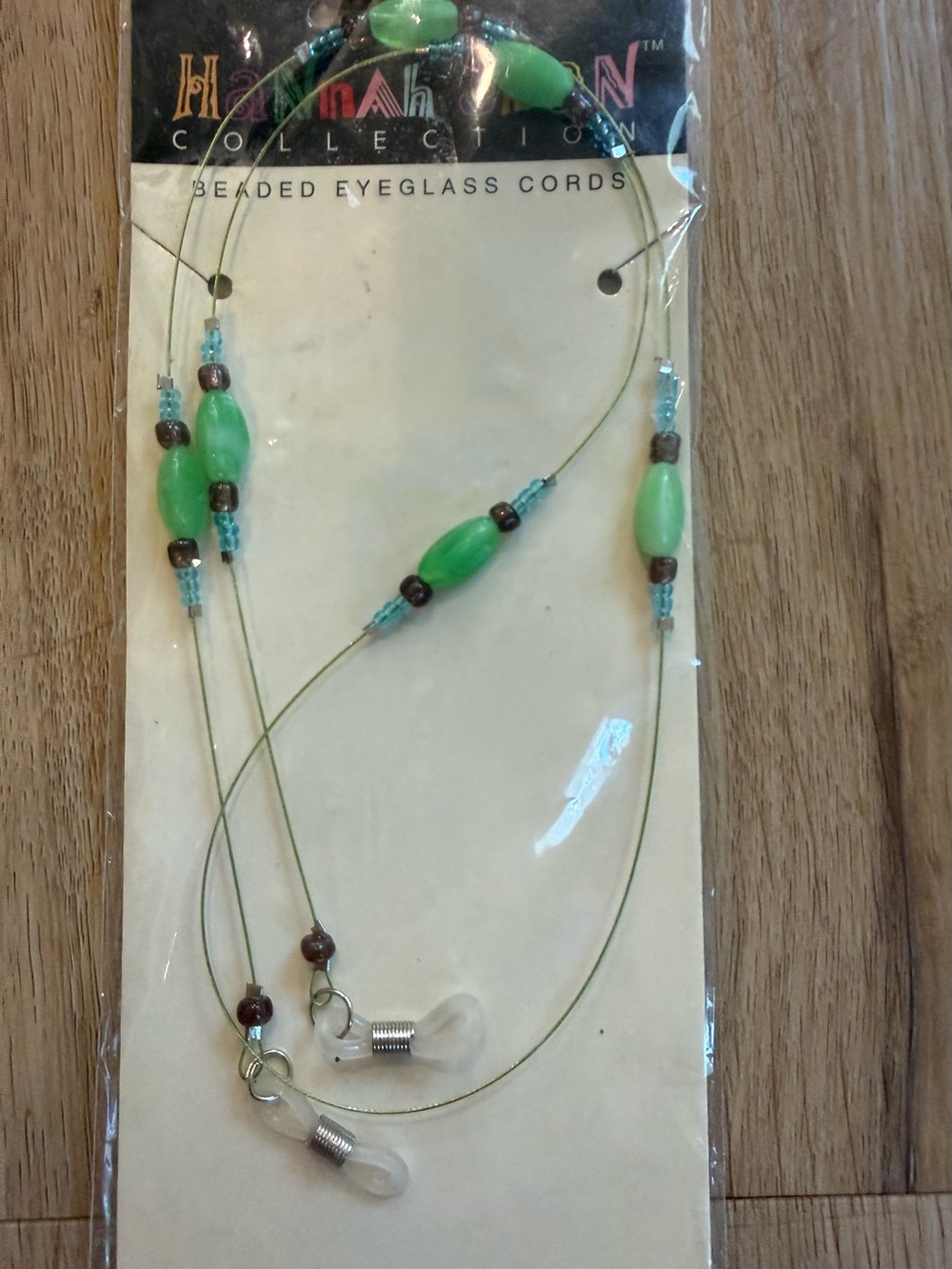 Green Beaded Eyeglass Cord